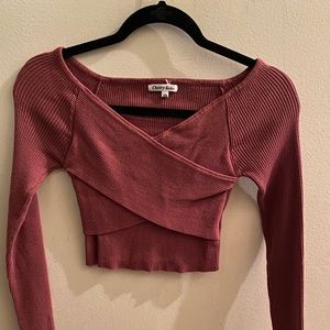 Crop sweat top